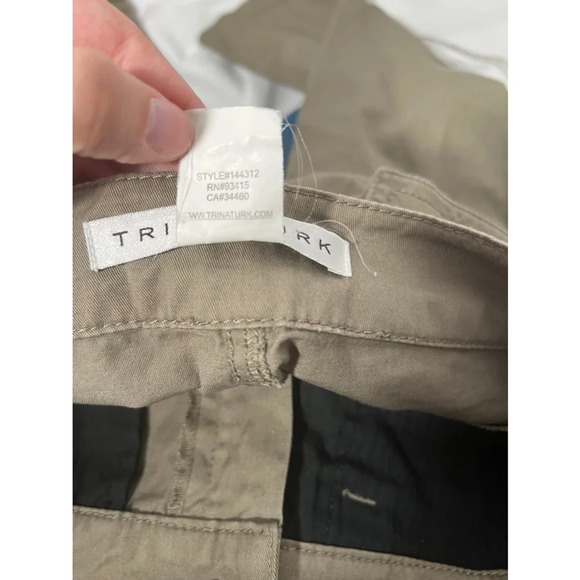 Trina Turk Straight Leg Pants Olive Size 6 - Picture 4 of 6